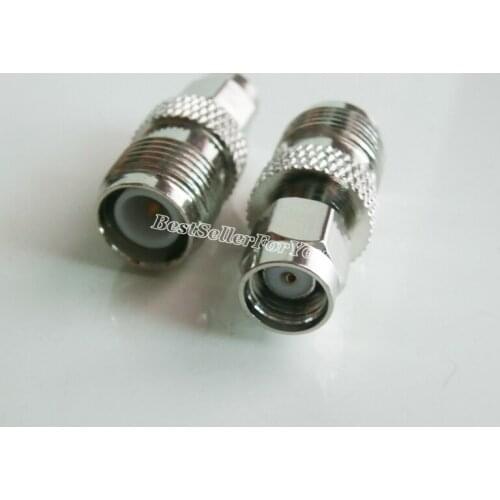 1Pcs RP SMA Male RPSMA Plug To RP Connector TNC Female RPConnector TNC Jack RF Adapter Antenna Router Nickle