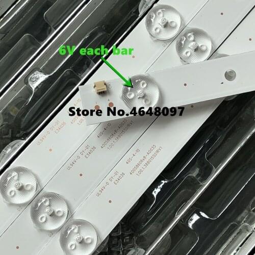 12 PCS/lot 100%NEW good quality LCD TV backlight bar FOR 400S8606X8-A0035 E34036 40S-4-10 1.00.1.388015S01R V1 94V-O DY-01