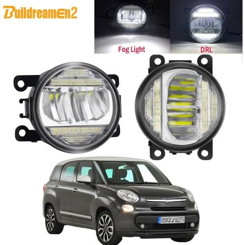 2 X Car LED Fog Light Daytime Running Lamp Auto Fog Light Assembly DRL 30W 8000LM 12V For Fiat 500 L4 1.4L 2012 2013 2014 2015