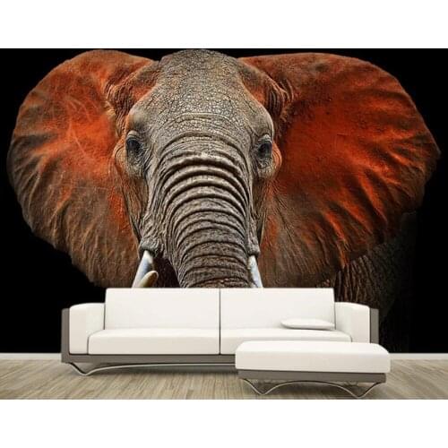 Milofi Custom 3D Wallpaper Mural Elephant Wildlife HD Living Room Bedroom Wall Decoration Mural Wallpaper