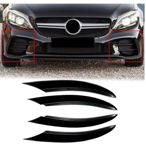 For Mercedes Benz C Class W205 C180L C260 C300 2019-2021 Air Intake Grille Strips Trim Car Accessories 4Pcs