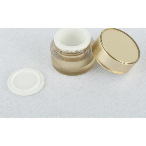 5g/10g ACRYLIC GOLD cream bottle,cosmetic container,,cream jar,Cosmetic Jar,Cosmetic Packaging F644