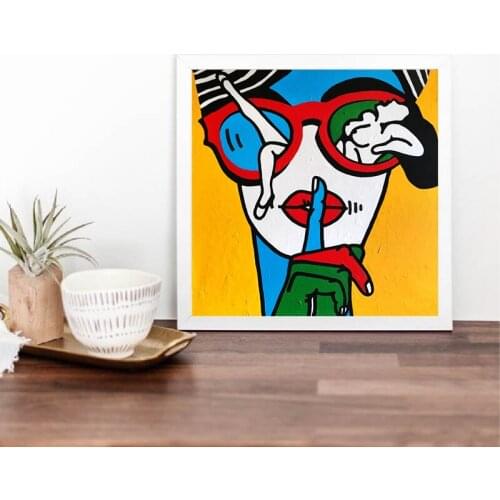 Abstract Cartoons Women Canvas Paintings Wall Art Prints Poster Living Room Decor Decorative Paintings On The Wall Home Decor