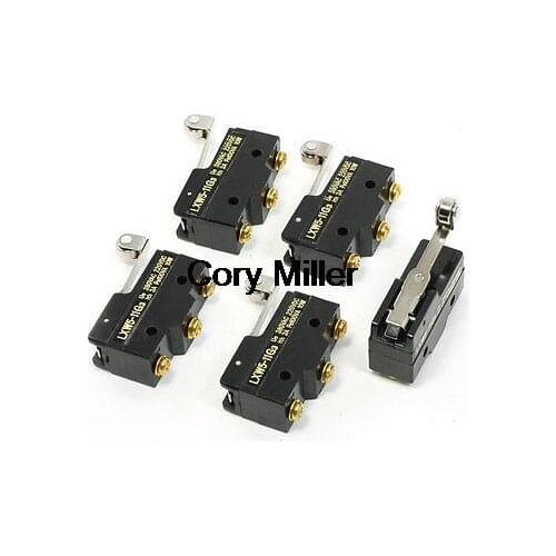 AC 380V DC 220V Ith 3A Long Hinge Roller Lever 1NO 1 NC Micro Switch
