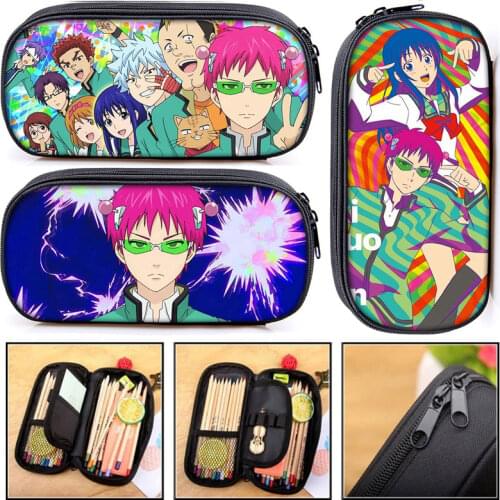 Anime Japan Saikis The Disastrous Life Of Cosmetic Bag Cartoon Ladies Pencil Bags Qimu Nanxiong Portable Teenagers Pen Bag Gift