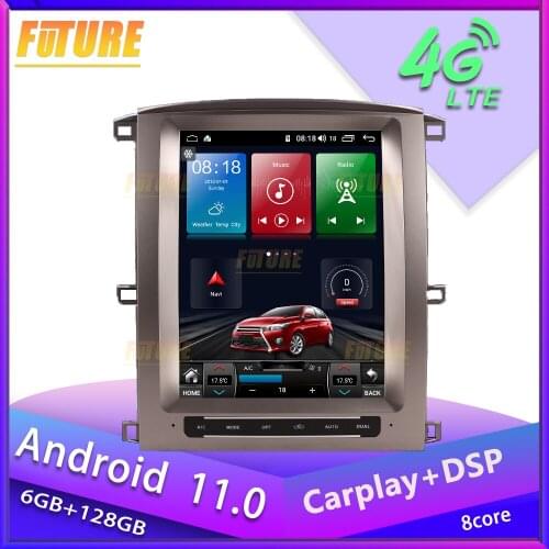 Android 11.0 Car Radio Stereo For Lexus LX470/Toyota Land Cruiser LC100 2002-2007 Car Multimedia Player GPS Navigation Head Unit