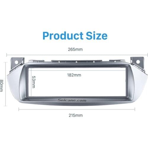 Seicane Silver 1 Din Car Radio Fascia Dash CD Stereo Player Trim Kit for 2008-2014 Suzuki Alto Nissan Pixo Maruti A-Star Audio