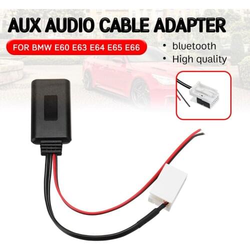 Bluetooth Aux Receiver for BMW E60 E63 E64 E65 E66 E81 E82 E87 E90 E91 E92 E93 Cable Adapter for 12pin Head unit
