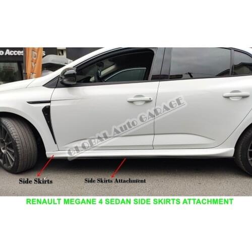 For Renault Megane 4 Sedan Side Skirts Attachment 2016-2020 Sill Trim Car Styling Auto Accessory Universal Spoiler Mud Spilitter