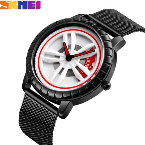 SKMEI Casual Mens Watches 3Bar Waterproof Stainless Steel Strap Fashion Quartz Wristwatches For Men reloj hombre 1634