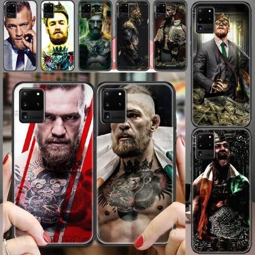 Conor McGregor Irish Fighter Phone case For Samsung Galaxy Note 4 8 9 10 20 S8 S9 S10 S10E S20 Plus UITRA Ultra black 3D back