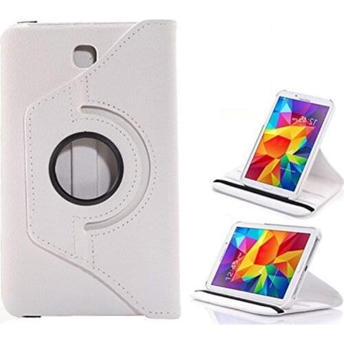 PU Leather Flip Case Cover For Samsung Galaxy Tab 4 8.0 SM-T330 T331 T335 Tab4 8inch360 Degree Rotating Tablet Case Screen Glass