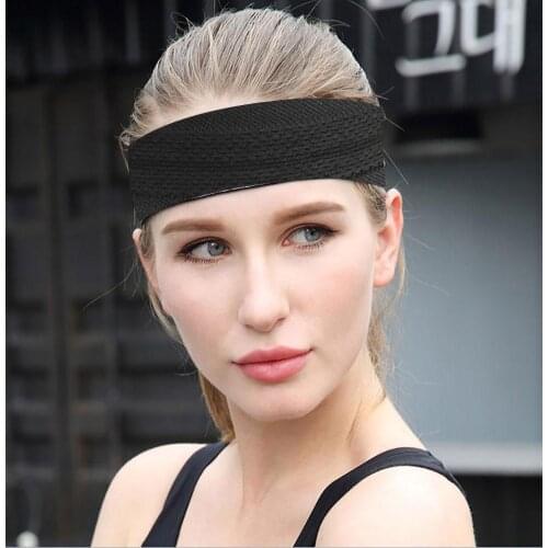 1PC Elastic Sports Absorbent Sweatband Running Fitness Yoga Anti-Sweat Hair Band Headband Basketball Gym Stretch Hair Wrap Brace