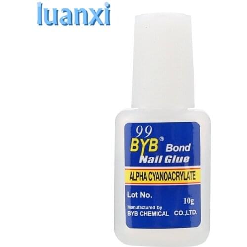 Hot Sale 1 Pcs 10g BYB False Nail Tip Nail Glue with Brush Excellent Nail Gel Glue for Acrylic Tip Nail Art New Quality TA