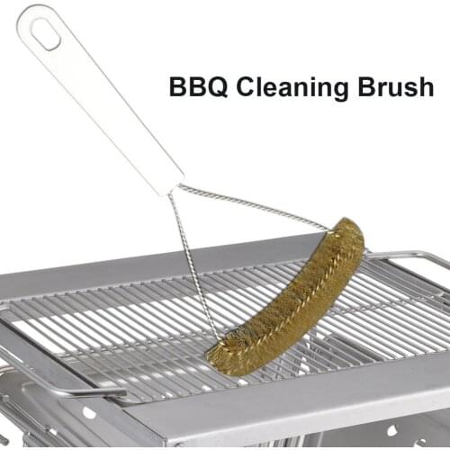 Kitchen Accessories BBQ Grill Barbecue Kit Cleaning Brush Cleaner Metal Wire Cleaning Scraper Tool
