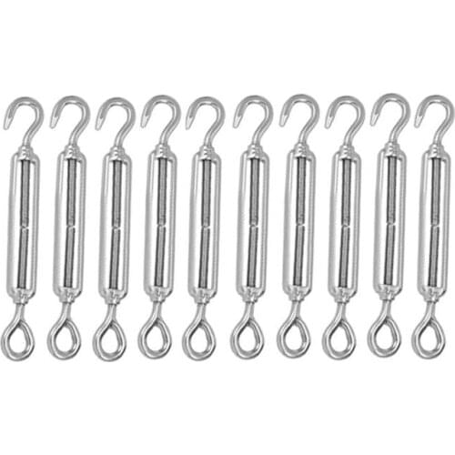 M4 M5 M6 M8 Stainless Steel 304 THook & Eye Turnbuckle Wire Rope Tension 10pcs