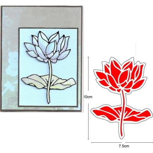 Lotus Metal Cutting Dies DIY Scrapbooking Decorative Paper Cards die mould blade punch Stencil Embossing die new 2020