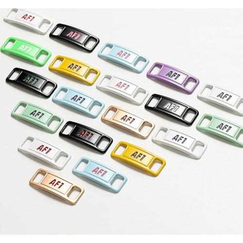 Fashion Colorful AF1 Shoelaces Buckle Shoe Decorations Sneaker Kits Metal Lace Buckle Sports Metal Kits Shoe Accessories