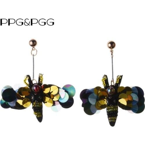 PPG&PGG New Charm Drop Dangle Earrings for Women Hot Sale Cheap Wedding Gift Handmade Earring Fashion Jewelry Statement Bijoux
