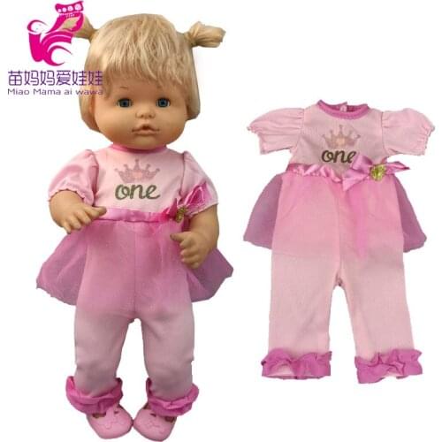 Baby Doll Clothes Pink Shirt Pants For 40cm Nenuco Ropa Y Su Hermanita Doll Clothes Accessories