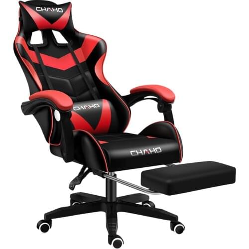 Home backrest reclining office comfortable sedentary RBG LED Black oficina gaming computer chair sillas gamer