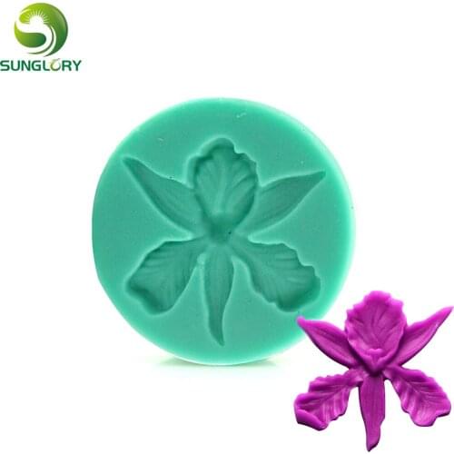 Orchid Silicone Mold Flower 3D Silicone Cake Mold Fondant Embossing Decoration Sugar Craft Mould Gumpaste Cake Decorating Tools