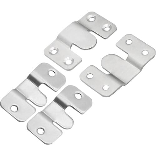 10pcs Stainless Steel Hook Buckles Hanger with screws 53mm/43mm hanging Connecting Photo Frame Picture Mirror wall hang hardware