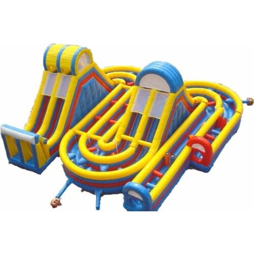 Popular large outdoor inflatablle obstacle course Inflatable Fun City Inflatable Playground Inflatable Sport Course