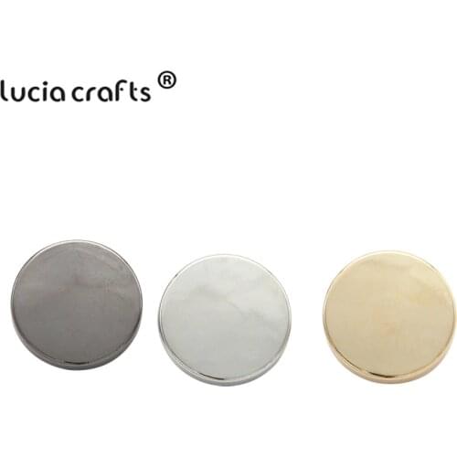 Lucia crafts 10pcs Gold/Silver/Gun black Metal plane mirror buttons Coat Sweater Decor DIY Sewing Garment Accessories G0608