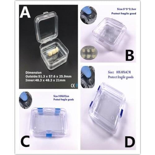 Clear Hinged Display Box Acrylic Membrane Case Storage Plastic Jewelry Box Square Rectangle 4 Sizes