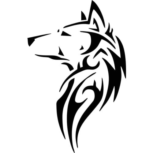RuleMylife outline tribal wolf head car stickers decal anime cute car accessories decoration pegatinas para coche