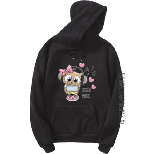 S-3XL Sweatshirt Warm Womens Loose Hoodies Printed Women Hooded Simple All-Match Leisure Oversize Pullovers