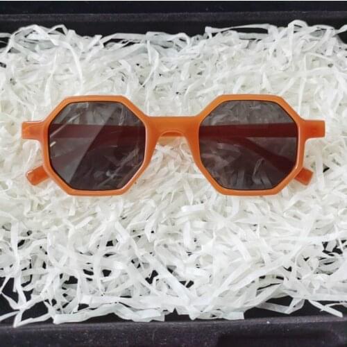 2020 Vintage hexagon Sunglasses Women Polygon Frame Sun Glasses Red Blue Black Fashion Street Style Shades Female UV400