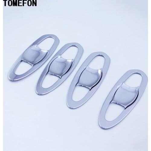 TOMEFON Car Exterior Styling For Toyota Innova 2016 2017 ABS Chrome Side Door Bowl Cover Trim