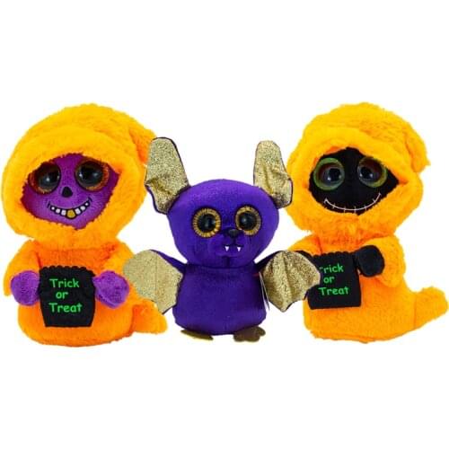 Ty Beanie Boos 6" 15 cm Big Eyes Cute Ghost and Bat Plushie Soft Toy Halloween Style Stuffed Doll Room Decor Baby Children Gift