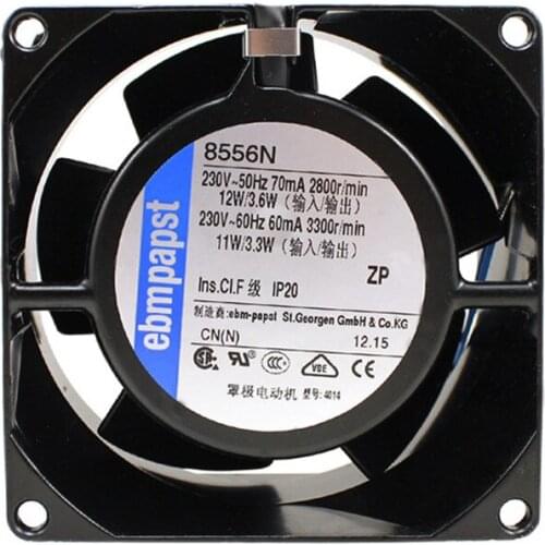 8556N 8038 230V all metal cooling fan axial flow fan 6months Warranty