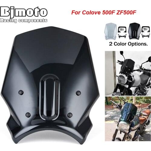 Windshield For Colove 500F ZF500F Windscreen Wind Deflector Viser Shield Screen with Bracket Motorcycle Accessories
