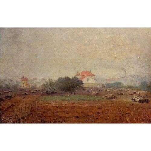 High quality Oil painting Canvas Reproductions Fog (1872) by Claude Monet hand painted