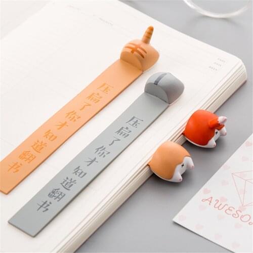 1pc Cartoon Animal Ass Bookmark Kawaii Reading Aid Japanese Study Stationery Textbook Page Folder Office Supplies Child Gift