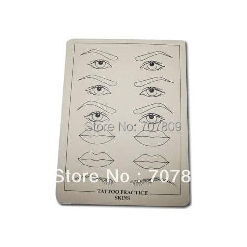 5 pcs Synthetic Skin Eyebrow Lips Tattoo Designs Practice Skins Body Art Free Shipping