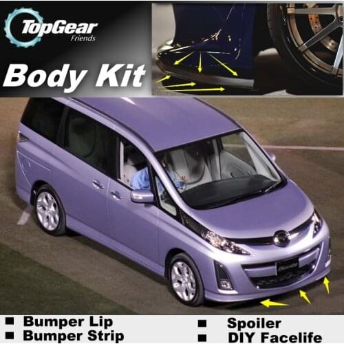 For Mazda Biante Bumper Lip / Front Spoiler Deflector For TOP Gear Friends to Car View Tuning / Body Kit / Strip Skirt