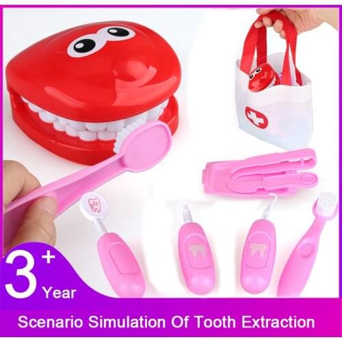 Medical Pretend Play Doctor Kids Toys Dentist Set Simulation Teeth Check Model Cosplay Educational Role Game For Children