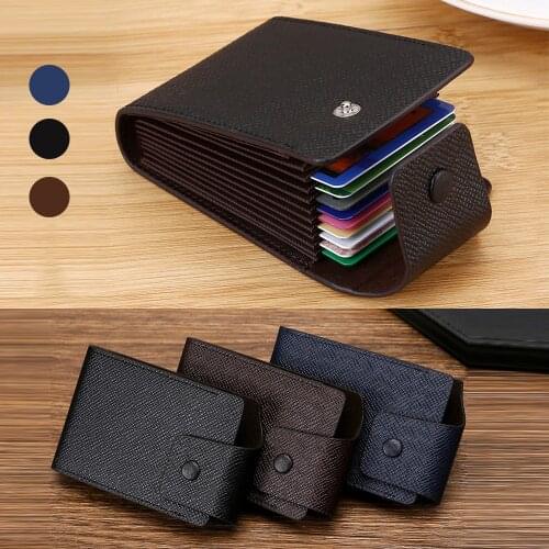 Mens Business Cash ID Card Holder PU leather Wallet Coin Purse Card Holder Credit Card Passport Card Storage Box Wallet Pocket
