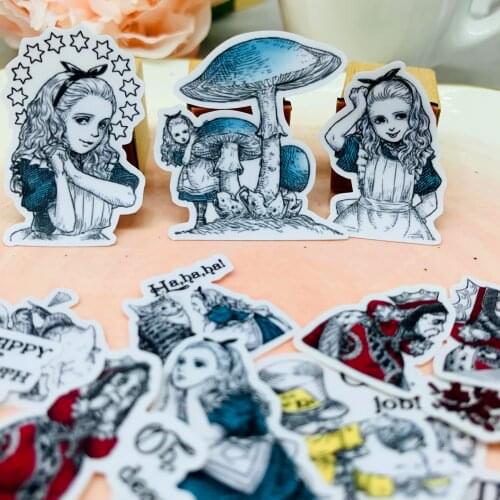 40pcs Hand drawn girl clip art / stickers / DIY art photo album