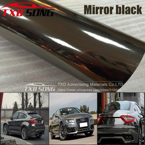 High stretchable mirror Black gold rose gold silver Chrome Mirror flexible Vinyl Wrap Sheet Roll Film Car Sticker