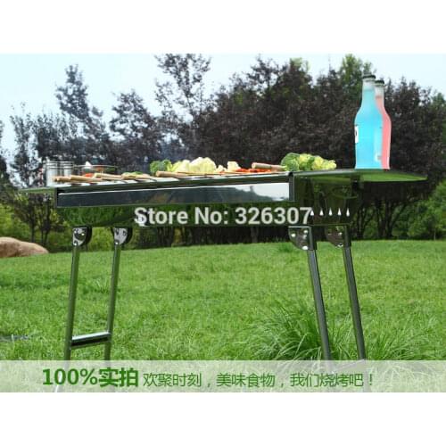 Outdoor barbecue grill cooking tools portable stove household stainless steel charcoal BBQ picnic camping kitchen party