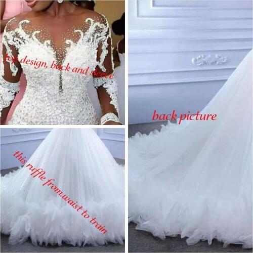 Detachable Lace Wedding Dress Custom Made Bridal Gown