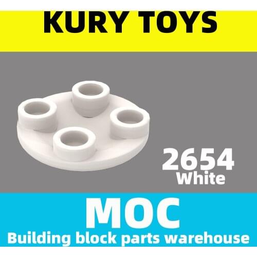 Kury Toys DIY MOC For 2654 Building block parts For Plate, Round 2 x 2 with Rounded Bottom (Boat Stud)