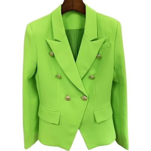 Better Fabric 2021 Latest Arrival American Style High Quality Double Breasted Elegant Nice Looking Slim Blazer Jacket for Woman