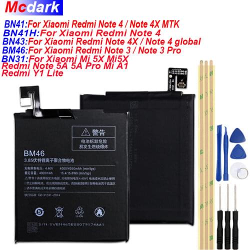 Mcdark Xiaomi Redmi Note 5A Prime Phone Batteries China